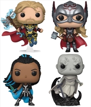 Thor 4: Love and Thunder - Thor, Mighty Thor, Valkyrie & Gorr US Exclusive Pop! 4-Pack [RS] | Pop Vinyl