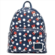 Buy Loungefly Disney - Minnie Mouse Polka Dots Navy Mini Backpack