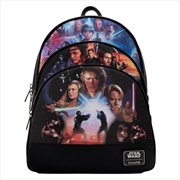 Loungefly Star Wars - Prequel Trilogy Triple Pocket Mini Backpack | Apparel