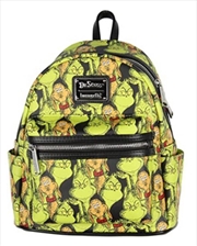 Loungefly Dr Seuss - The Grinch & Max All-Over Print US Exclusive Mini Backpack | Apparel