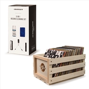 Buy Crosley 5 In 1 Record Cleaning Set & Crosley Record Storage Crate Bundle