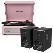 Buy Crosley Voyager Bluetooth Portable Turntable - Amethyst + Bundled Majority D40 Bluetooth Speakers -