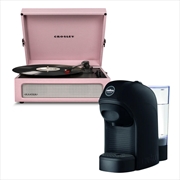 Crosley Voyager Bluetooth Portable Turntable + Lavazza Tiny Coffee Machine - Amethyst | Hardware Electrical