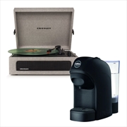 Crosley Voyager Bluetooth Portable Turntable + Lavazza Tiny Coffee Machine - Grey | Hardware Electrical