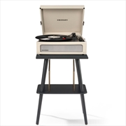 Crosley Voyager Bluetooth Portable Turntable + Entertainment Stand Bundle - Dune | Hardware Electrical