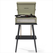 Crosley Voyager Bluetooth Portable Turntable + Entertainment Stand Bundle - Sage | Hardware Electrical