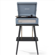 Buy Crosley Voyager Bluetooth Portable Turntable + Entertainment Stand Bundle - Washed Blue
