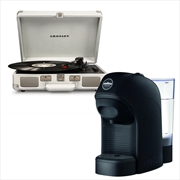 Buy Crosley Cruiser Bluetooth Portable Turntable - White Sands + Lavazza Tiny Coffee Machine - Black