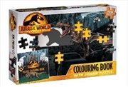 Jurassic World Dominion Colouring Book with Jigsaw Puzzle | Hardback Book