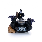 Buy Black Cat Cauldron Tealight Holder 