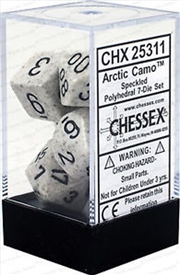Buy D7-Die Set Dice Speckled Polyhedral Arctic Camo (7 Dice in Display)