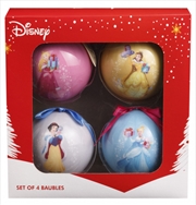 Buy Christmas Baubles Disney Princess Set of 4