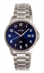 Buy Olympic Titanium - Blue Dial Full Figure With Bracelet
