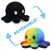 Buy Reversible Plushie - Octopus Black/Rainbow