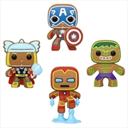 Buy Marvel Comics - Holiday Gingerbread US Exclusive Pop! 4-Pack [RS]