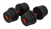 Buy 30kg Adjustable Rubber Dumbbell Set Barbell Home GYM Exercise Weights