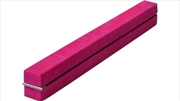 Buy 2.2m Gymnastics Folding Balance Beam Pink Synthetic Suede