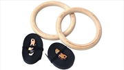 Buy 32mm Wooden Gymnastic Rings Olympic Gym Rings Strength Training