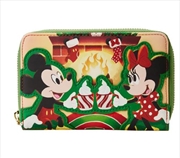 Buy Loungefly - Disney - Mickey & Minnie Fireplace Zip Around Purse