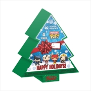 Buy DC Comics - Holiday Tree Box US Exclusive Pocket Pop! 4-Pack