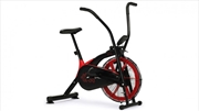 Buy Air Fan Resistance Exercise Fitness Bike with Pulse Sensors - Black and Red