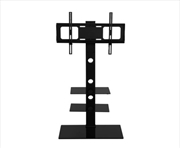 Buy Floor TV Stand Bracket Mount Swivel Height Adjustable 32 to 70 Inch Black