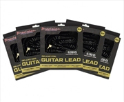 Buy 5 Pack 1/4" To 1/4" 6.35mm Deluxe Coil Studio Guitar Lead Straight to Straight