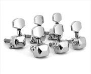 Buy Tuning Pegs Semi-Closed Machine Heads for Acoustic Guitar Chrome 3L+3R Set 6pc