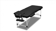 Buy 2-Fold Aluminium Massage Table - Black -70cm