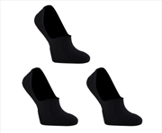 Buy 3 Pack Large Black Cushion No Show Ankle Socks Non-Slip Breathable