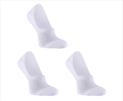 Buy 3 Pack Large White Cushion No Show Ankle Socks Non-Slip Breathable