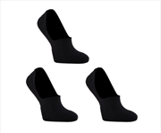 Buy 3 Pack Medium Black Cushion No Show Ankle Socks Non-Slip Breathable