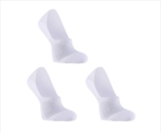 Buy 3 Pack Medium White Cushion No Show Ankle Socks Non-Slip Breathable