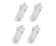 Buy 4 Pack Medium White Seamless Sport Sneakers Socks Non-Slip Heel Tab