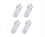 Buy 4 Pack Small White Seamless Sport Sneakers Socks Non-Slip Heel Tab