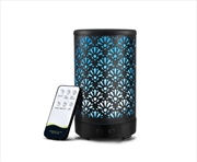 Buy Aroma Diffuser Aromatherapy Essential Oils Metal Cover Ultrasonic Cool Mist 100ml Remote Control Bla