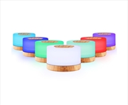 Buy Aroma Diffuser Aromatherapy LED Night Light Air Humidifier Purifier Round Light Wood Grain 500ml Rem