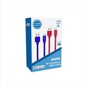 Buy Laser Lightning To Usb-A Red/Blue Cable