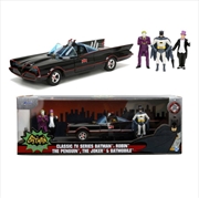Buy Batman (TV) - Classic Batmobile with 4 Figures 1:24 Scale Set