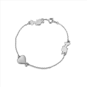 Buy Alice in Wonderland Heart Bracelet - Silver