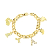 Buy Disney Princess Aurora Sleeping Beauty Charm Bracelet - Gold