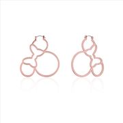 Buy Minnie Mouse Outline Hoop Earrings - Rose
