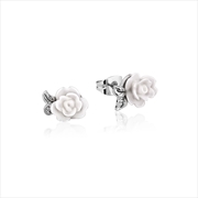 Buy Disney Beauty And The Beast Enchanted Rose Stud Earrings - White