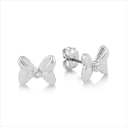 Buy Minnie Mouse - Minnie Mouse Crystal Bow Studs Silver