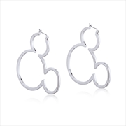 Buy Mickey Outline Hoop Earrings Silver