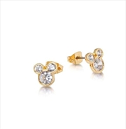 Buy Mickey Mouse Crystal Stud Earrings - Gold