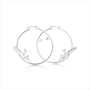Buy Tinker Bell Hoop Earrings - Silver 