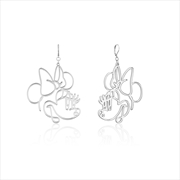 Buy Minnie Mouse Wire Style Drop Earrings - Silver