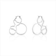Buy Minnie Mouse Outline Hoop Earrings - Silver