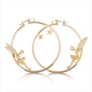 Buy Tinker Bell Hoop Earrings - Gold